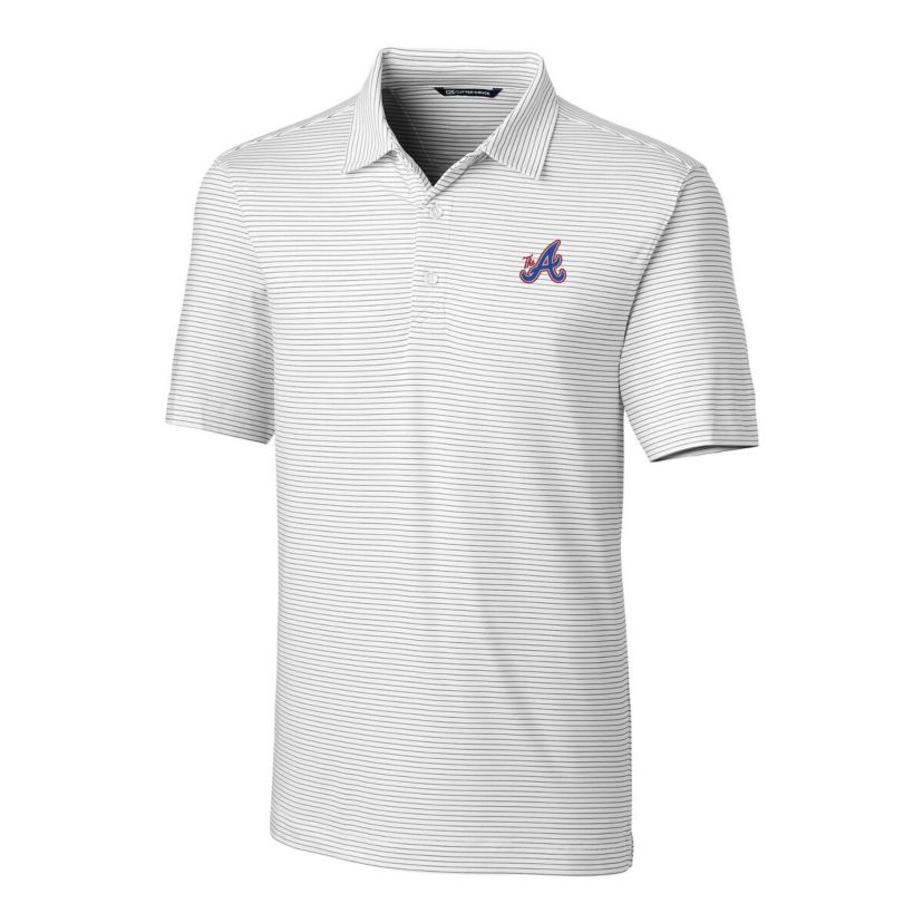 MLB Atlanta Braves City Connect Big & Tall Forge Pencil Stripe Stretch Polo