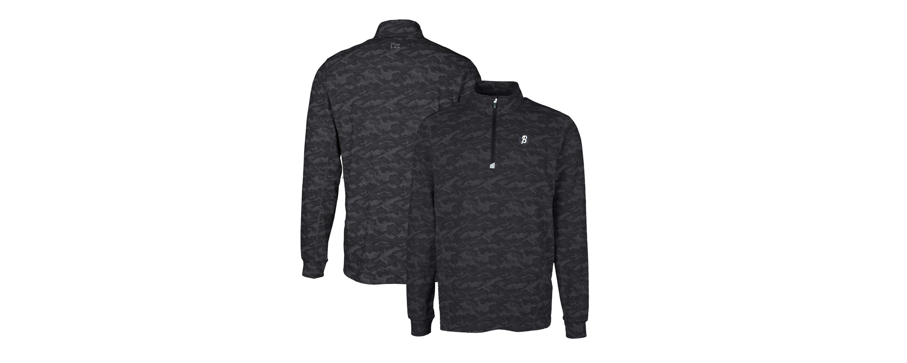MLB Baltimore Orioles City Connect Big & Tall Traverse Print Stretch Quarter-Zip Pullover Top