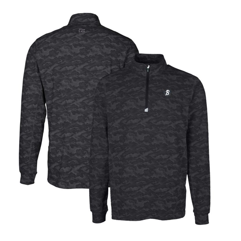 MLB Baltimore Orioles City Connect Big & Tall Traverse Print Stretch Quarter-Zip Pullover Top
