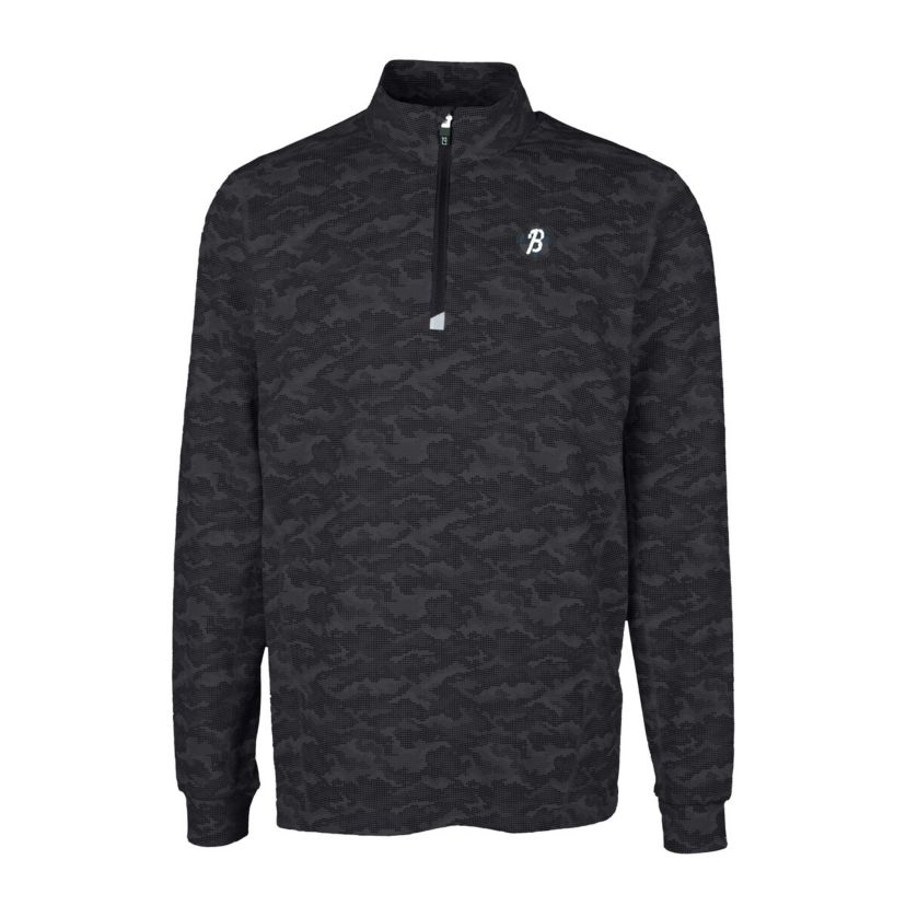 MLB Baltimore Orioles City Connect Big & Tall Traverse Print Stretch Quarter-Zip Pullover Top