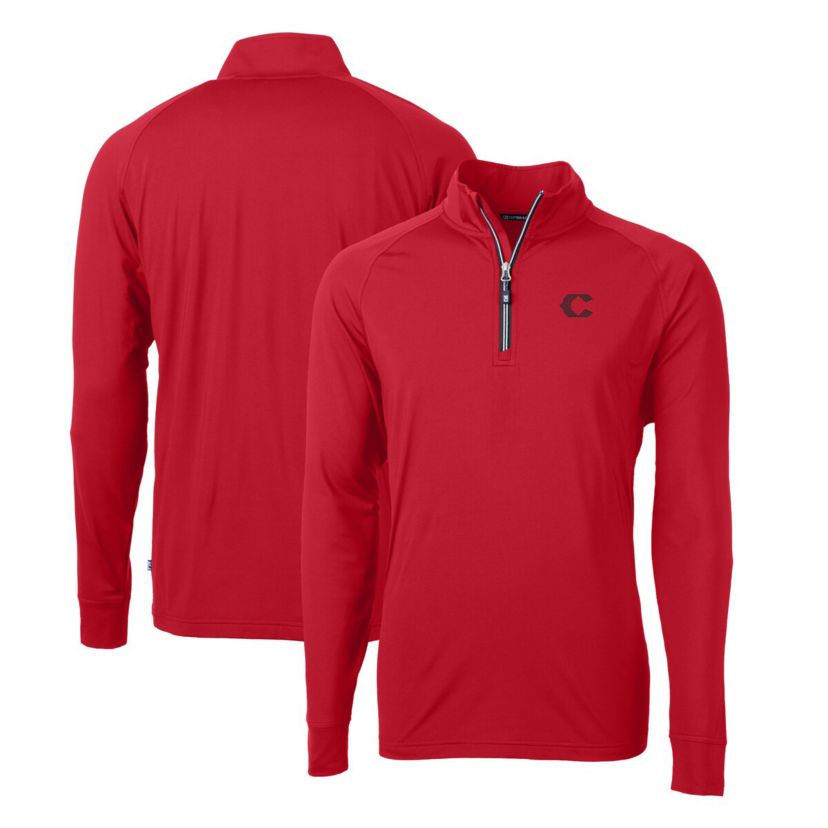 MLB Cincinnati Reds City Connect Big & Tall Adapt Eco Knit Stretch Recycled Quarter-Zip Pullover Top