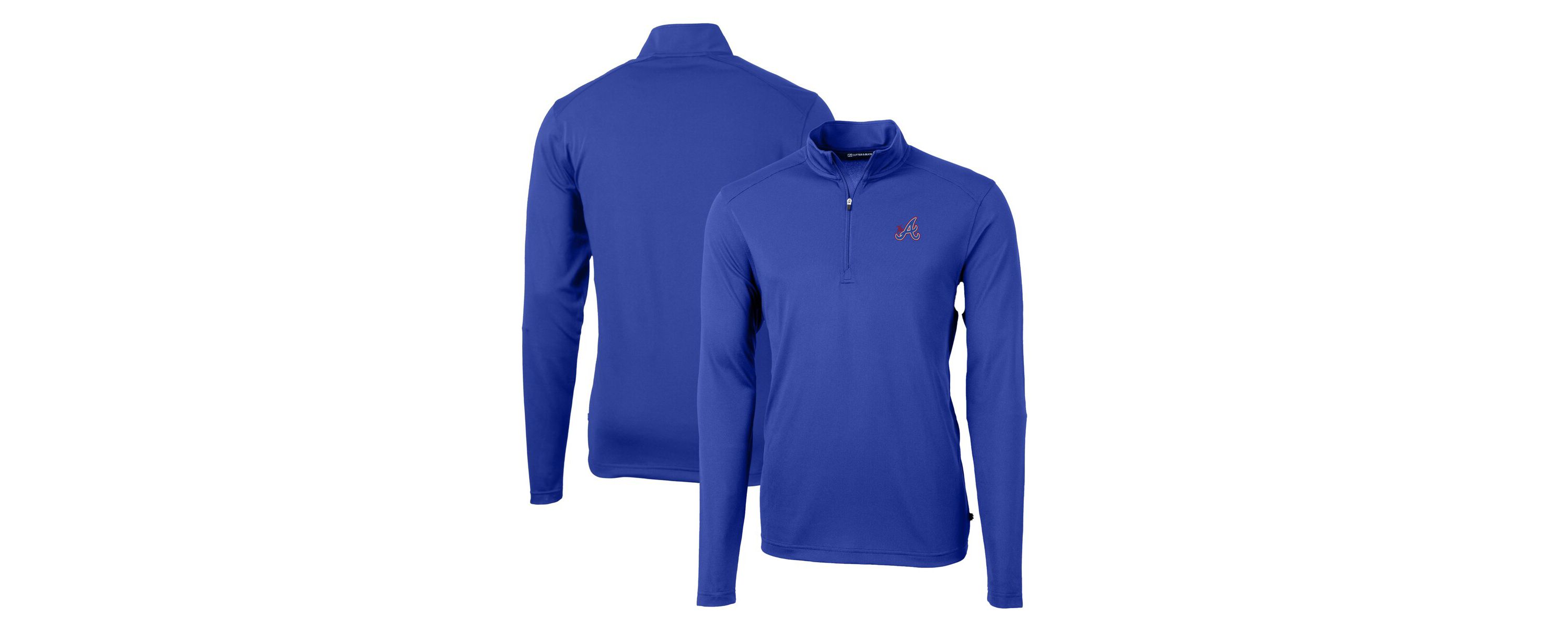 MLB Atlanta Braves City Connect Big & Tall Virtue Eco Pique Recycled Quarter-Zip Pullover Top