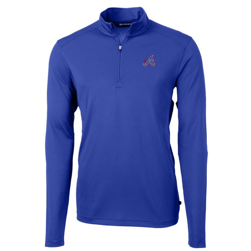 MLB Atlanta Braves City Connect Big & Tall Virtue Eco Pique Recycled Quarter-Zip Pullover Top