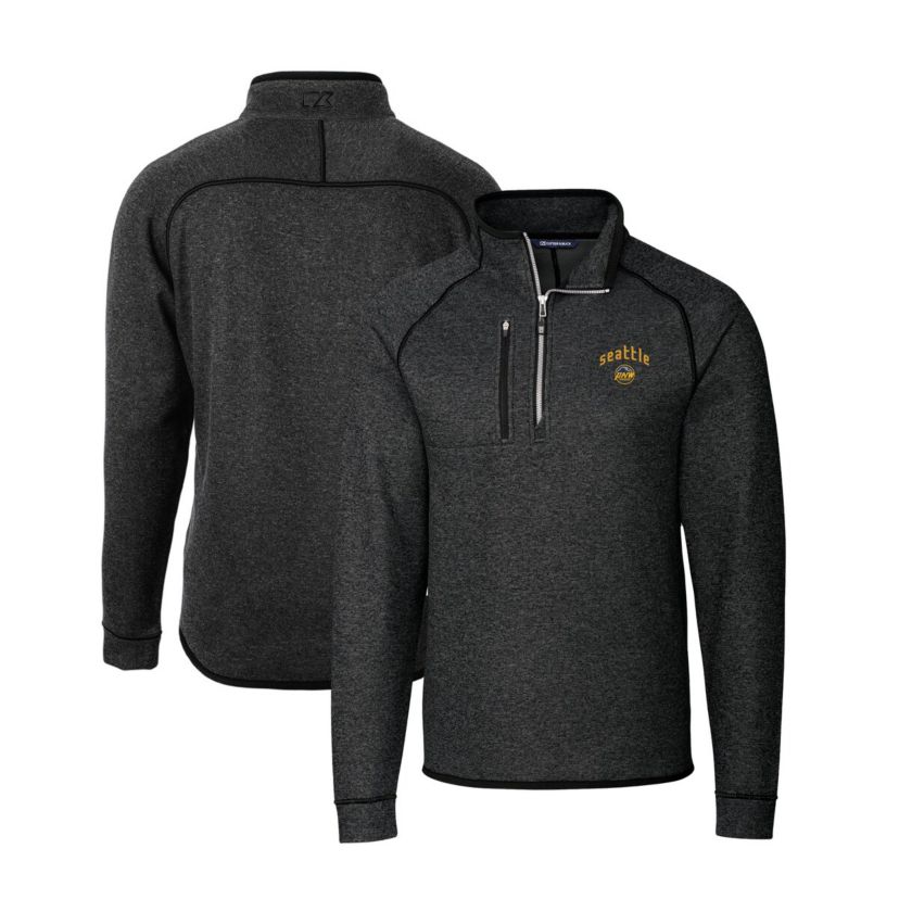 MLB Seattle Mariners City Connect Big & Tall Mainsail Sweater-Knit Half-Zip Pullover Jacket