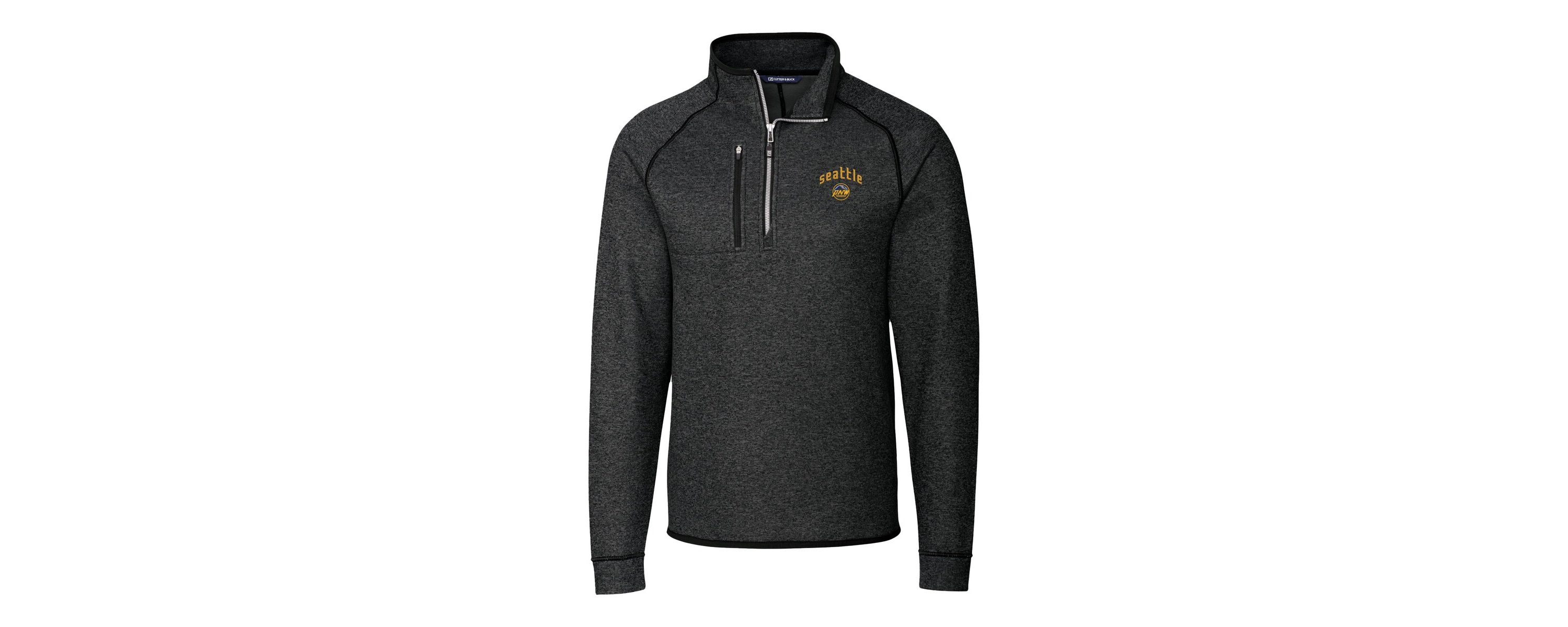 MLB Seattle Mariners City Connect Big & Tall Mainsail Sweater-Knit Half-Zip Pullover Jacket