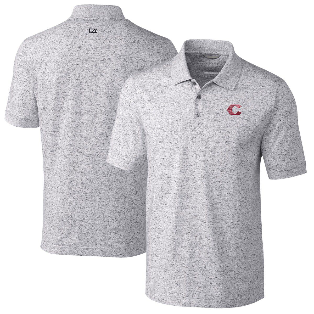 MLB Cincinnati Reds City Connect Advantage Space Dye Tri-Blend Polo