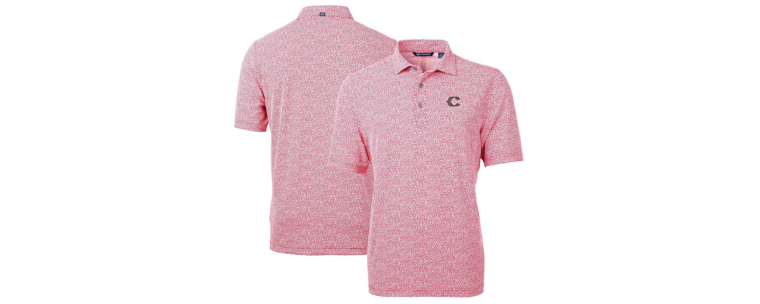 MLB Cincinnati Reds City Connect Virtue Eco Pique Botanical Print Recycled Polo
