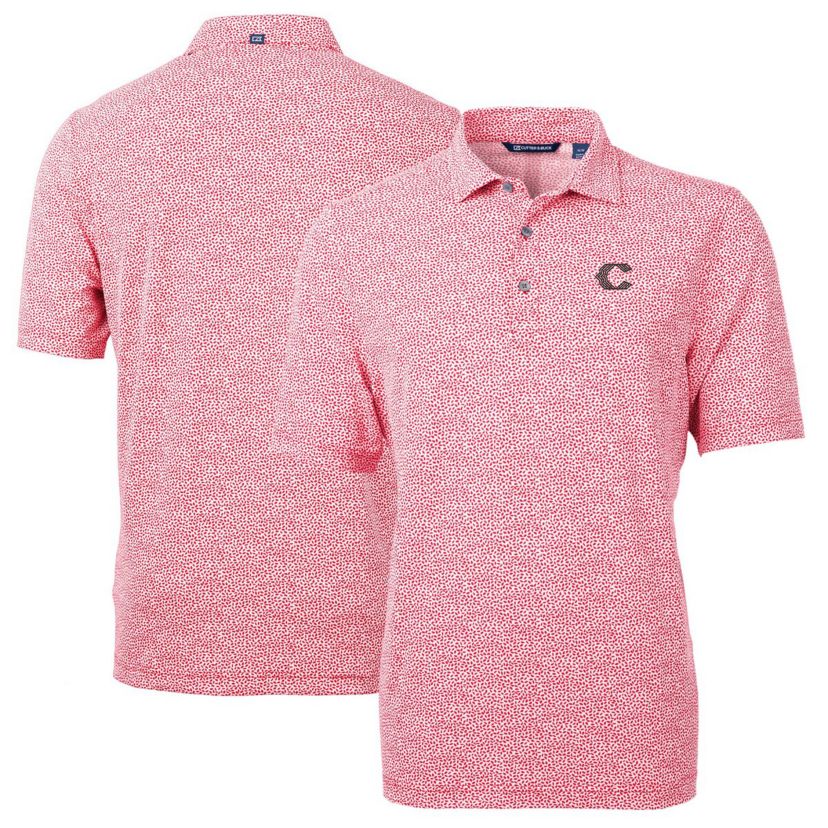 MLB Cincinnati Reds City Connect Virtue Eco Pique Botanical Print Recycled Polo