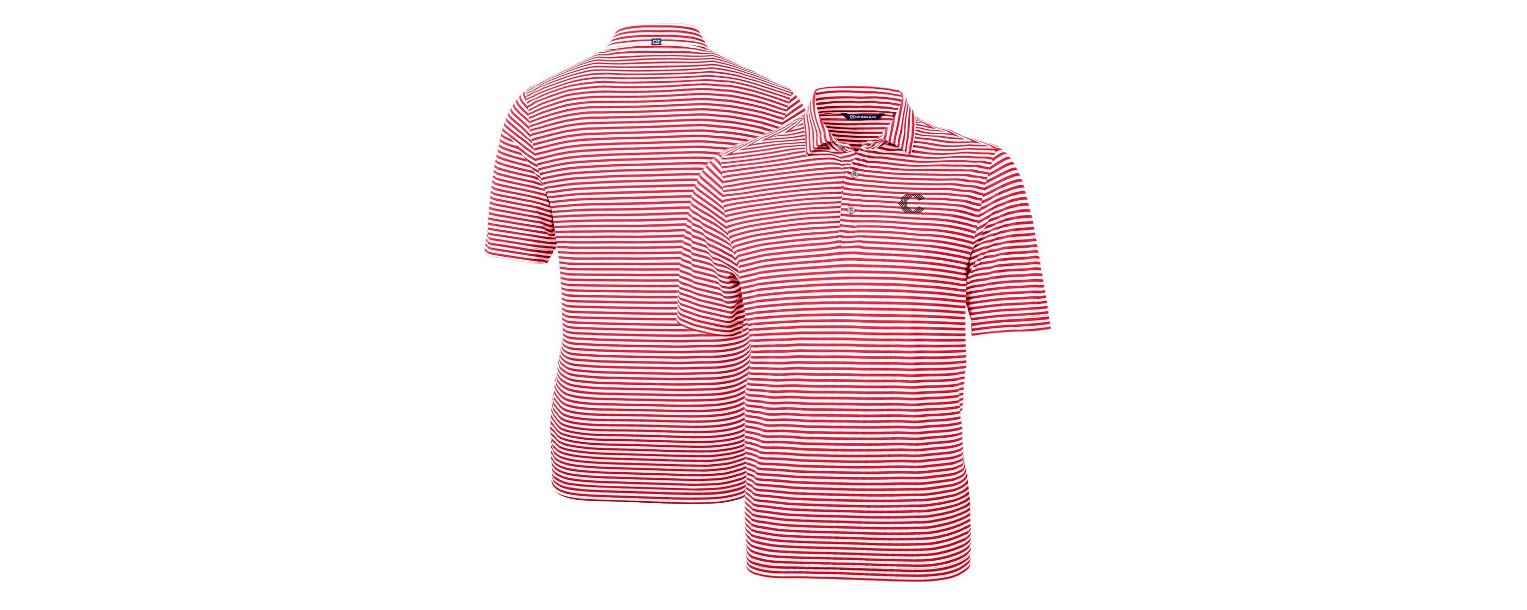 MLB Cincinnati Reds City Connect Virtue Eco Pique Stripe Recycled Polo