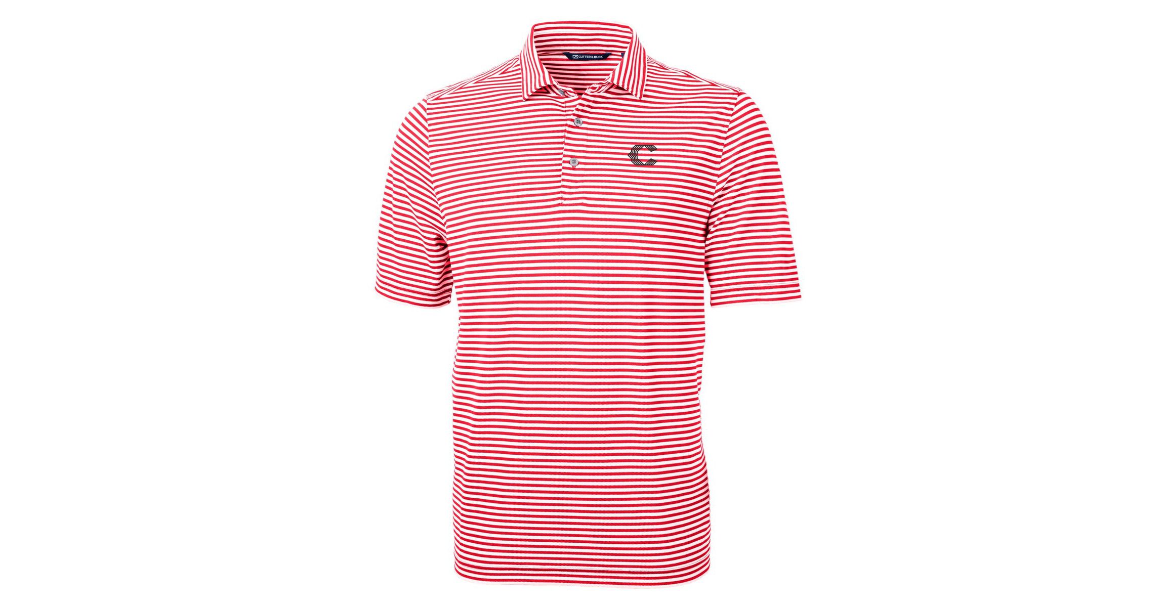 MLB Cincinnati Reds City Connect Virtue Eco Pique Stripe Recycled Polo