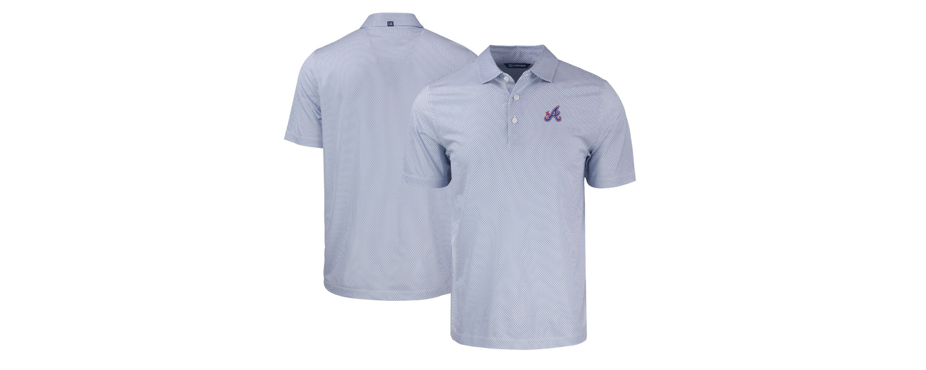 MLB Atlanta Braves City Connect Pike Eco Symmetry Print Stretch Recycled Polo