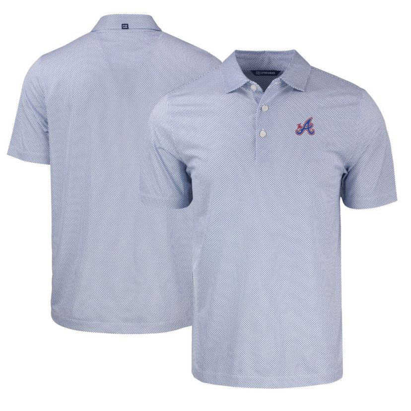 MLB Atlanta Braves City Connect Pike Eco Symmetry Print Stretch Recycled Polo