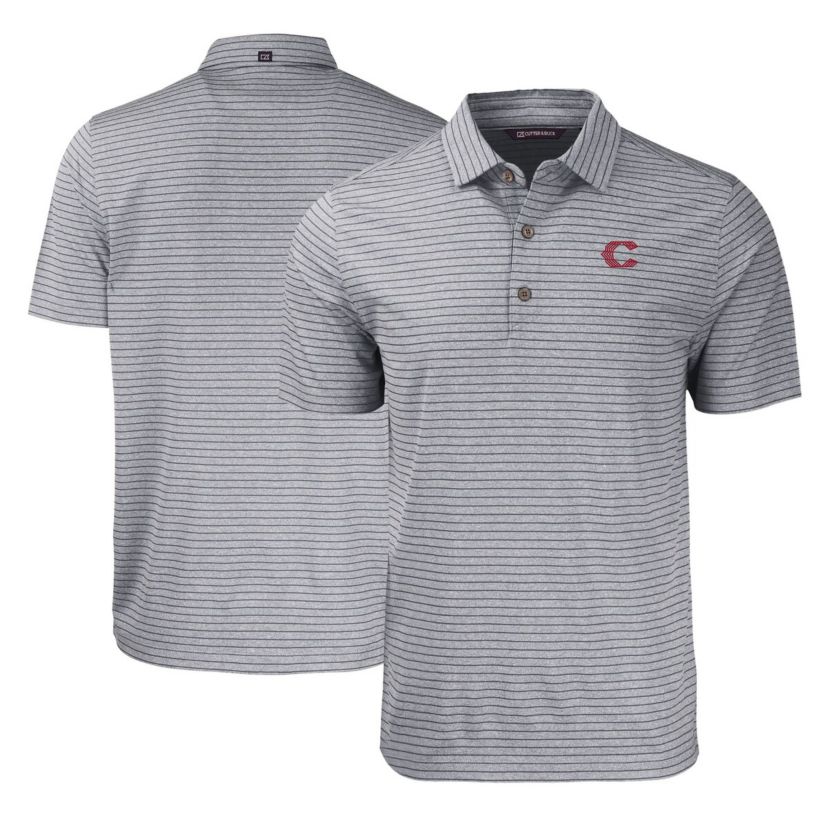 MLB Cincinnati Reds City Connect Forge Eco Stripe Stretch Recycled Polo