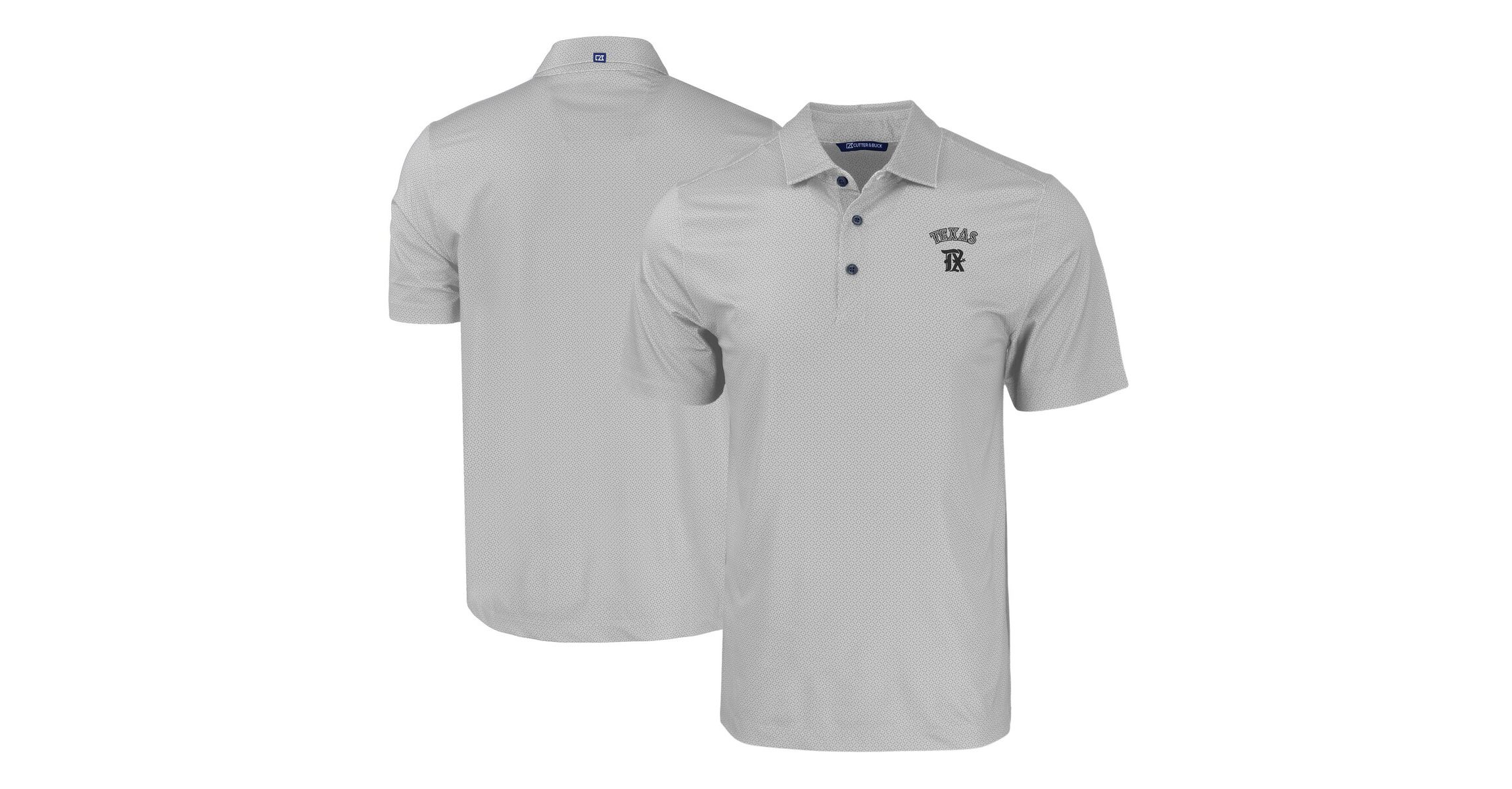 MLB Texas Rangers City Connect Pike Eco Tonal Geo Print Stretch Recycled Polo
