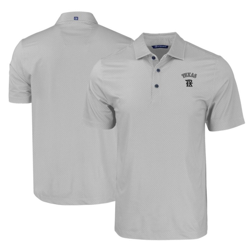 MLB Texas Rangers City Connect Pike Eco Tonal Geo Print Stretch Recycled Polo