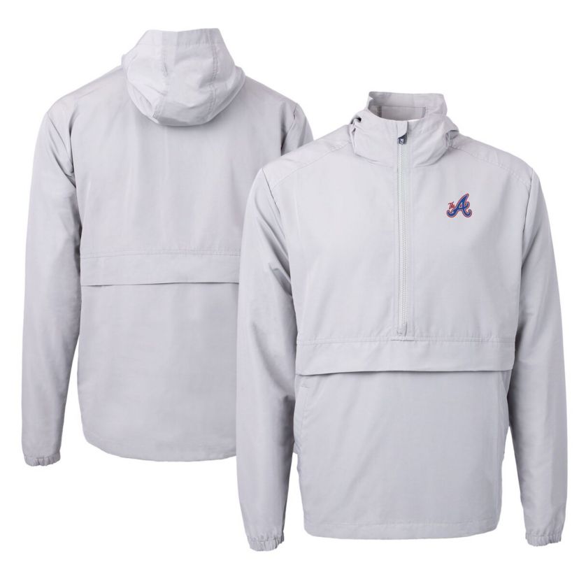 MLB Atlanta Braves City Connect Charter Eco Recycled Half-Zip Anorak Jacket