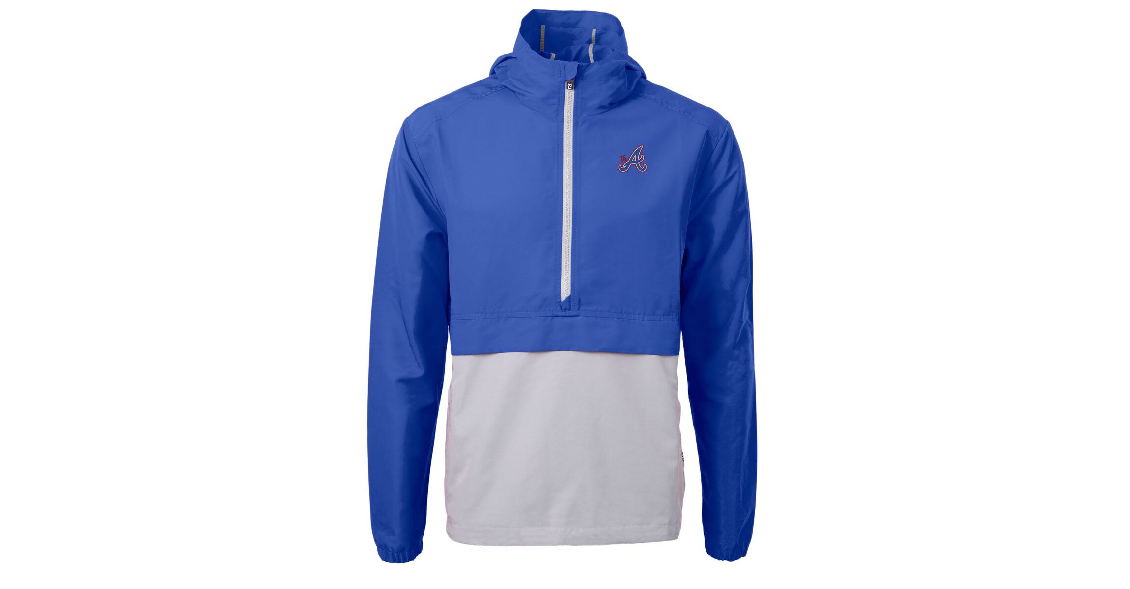 MLB Blue/Gray Atlanta Braves City Connect Charter Eco Recycled Half-Zip Anorak Jacket