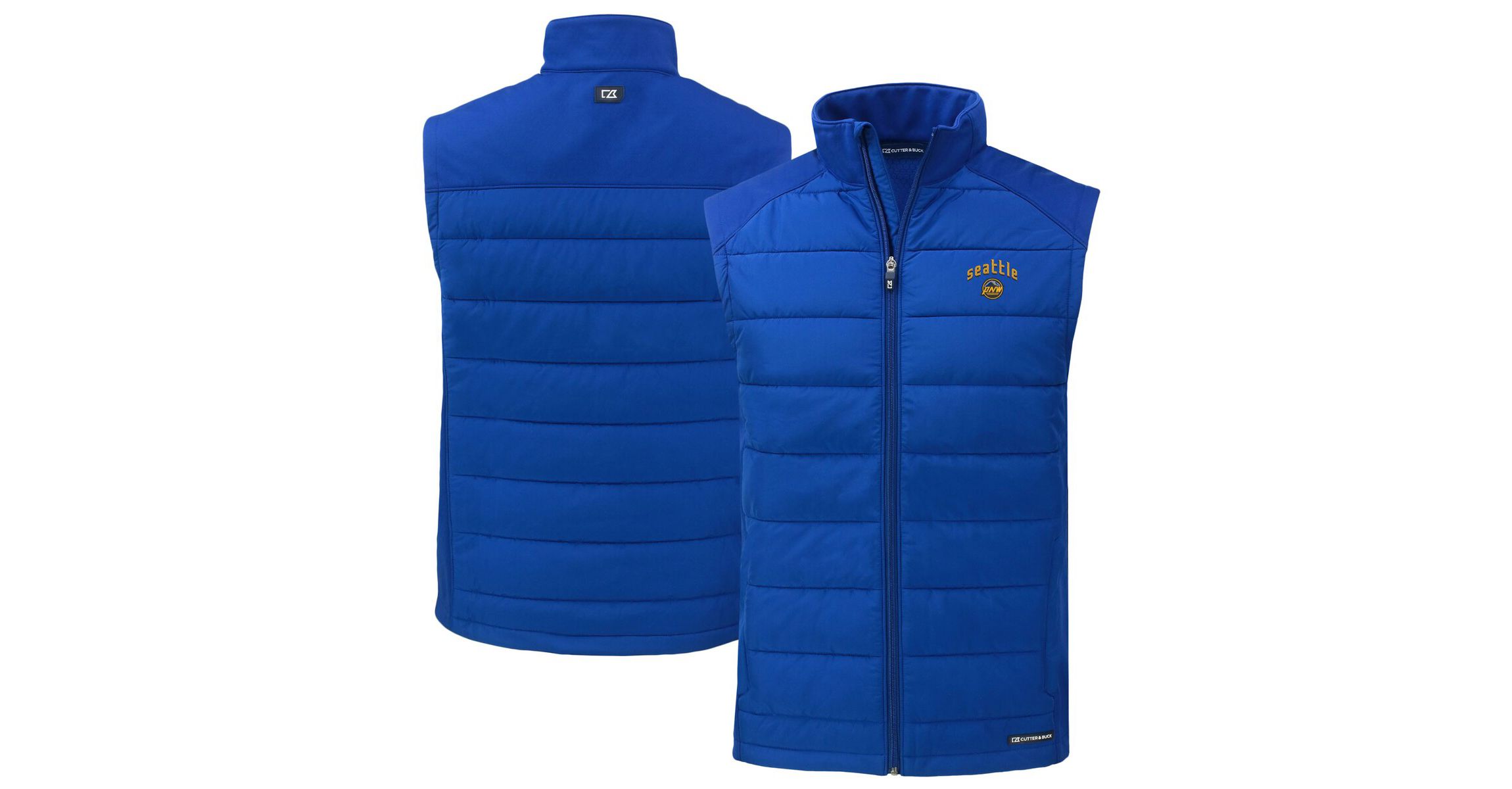 MLB Seattle Mariners City Connect Evoke Hybrid Eco Softshell Recycled Full-Zip Vest