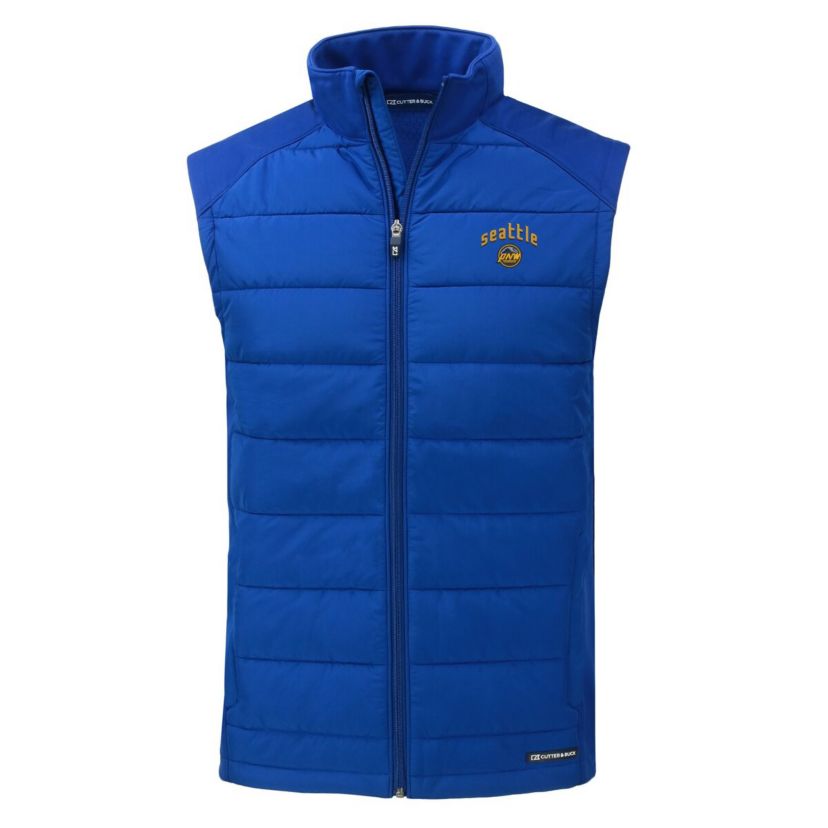 MLB Seattle Mariners City Connect Evoke Hybrid Eco Softshell Recycled Full-Zip Vest