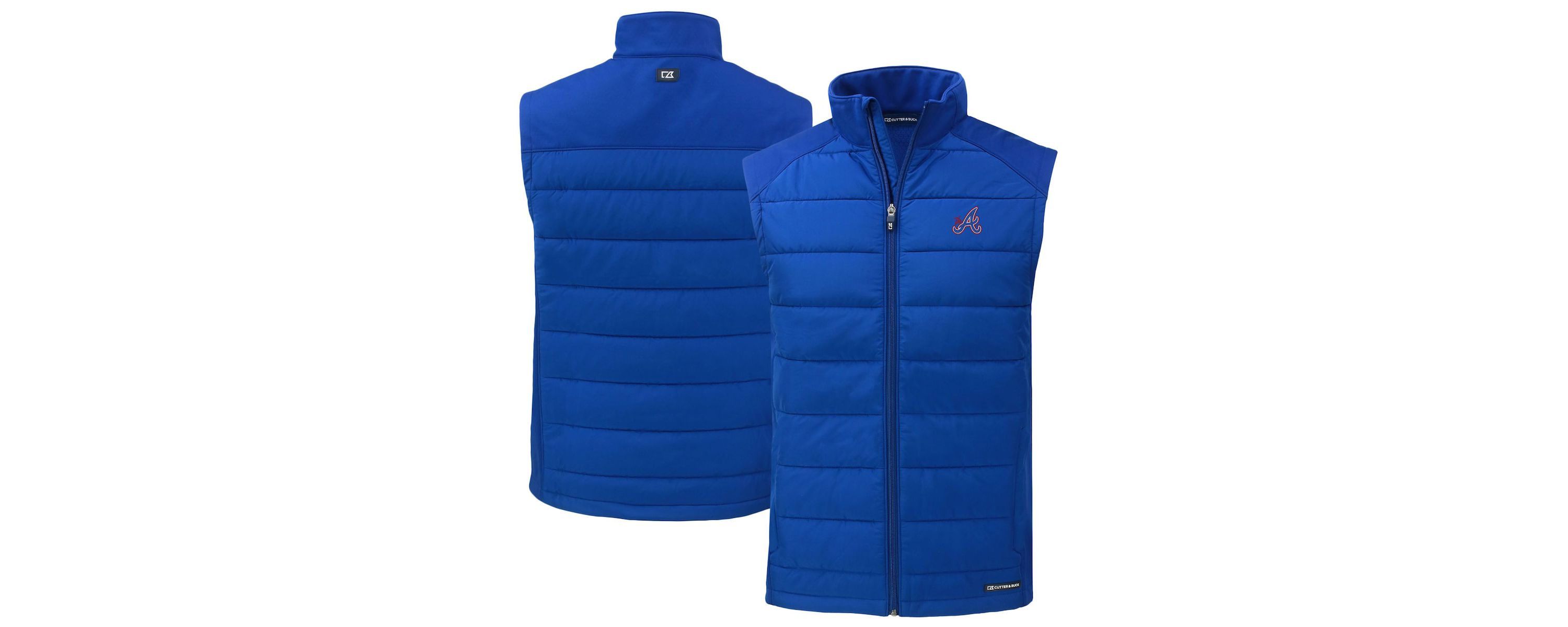 MLB Atlanta Braves City Connect Evoke Hybrid Eco Softshell Recycled Full-Zip Vest
