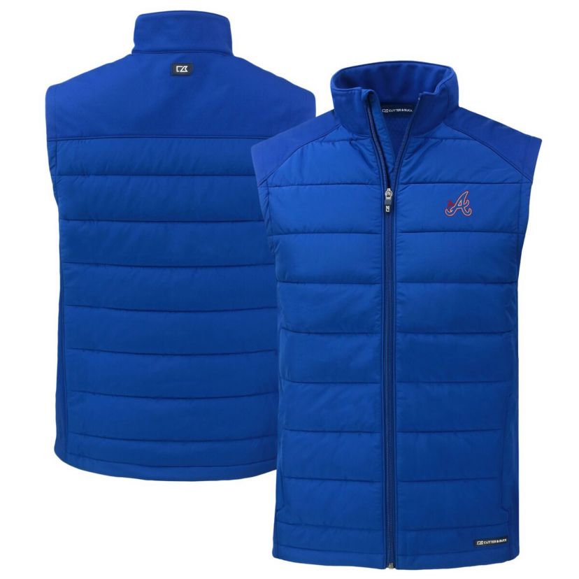 MLB Atlanta Braves City Connect Evoke Hybrid Eco Softshell Recycled Full-Zip Vest