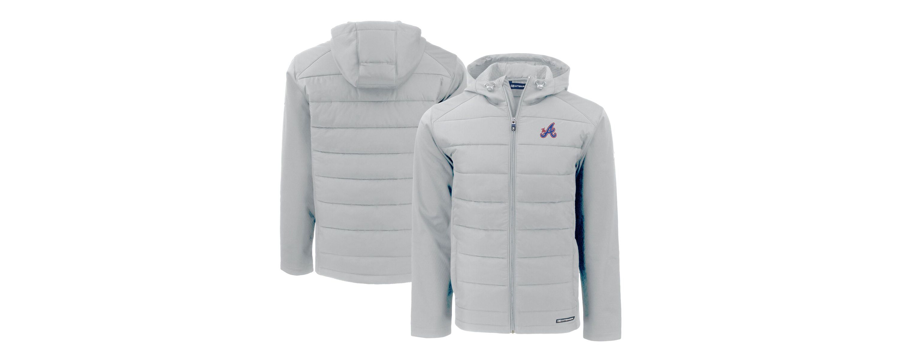 MLB Atlanta Braves City Connect Evoke Hybrid Eco Softshell Recycled Full-Zip Hooded Jacket