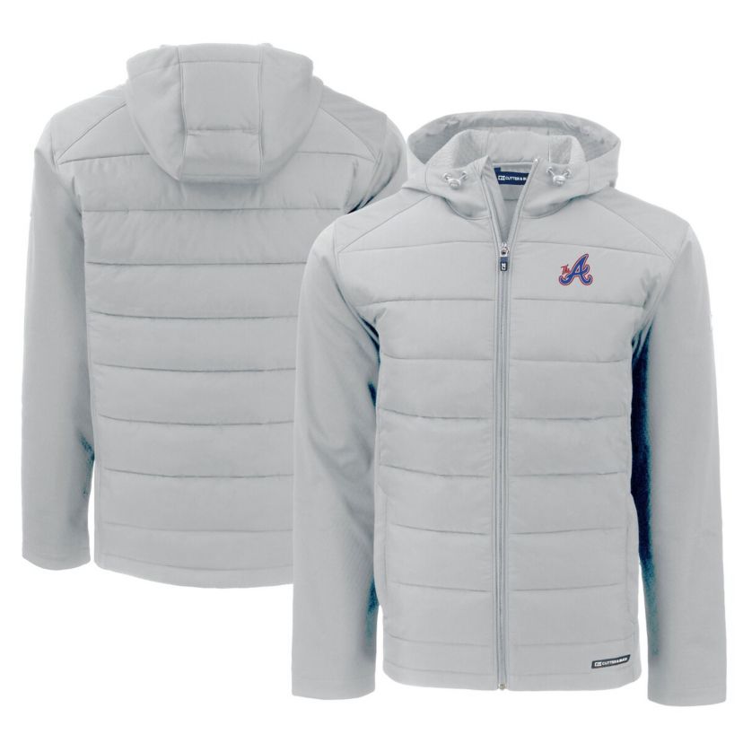 MLB Atlanta Braves City Connect Evoke Hybrid Eco Softshell Recycled Full-Zip Hooded Jacket