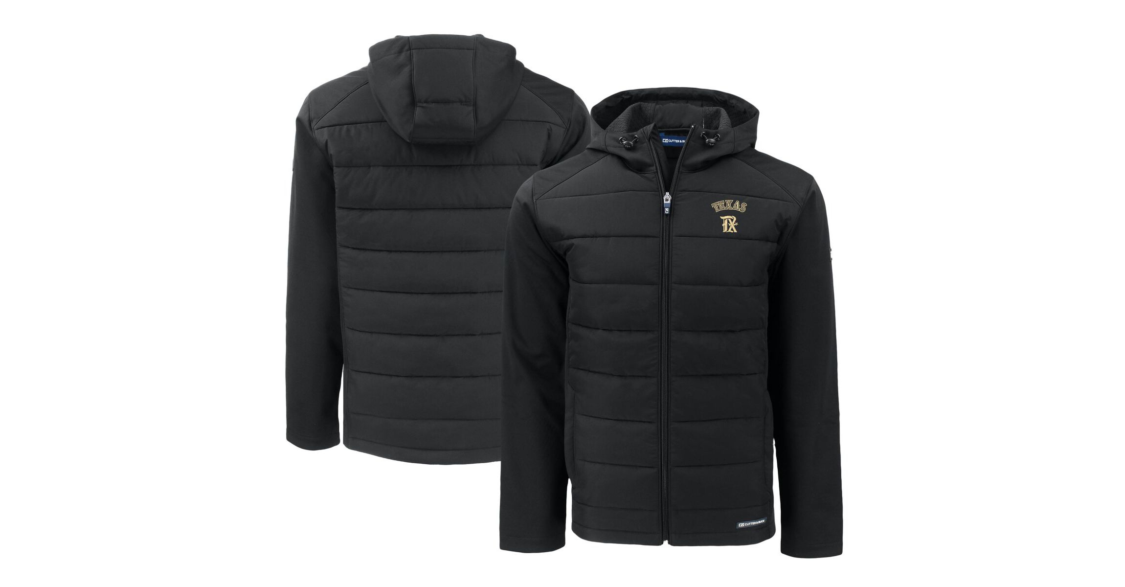 MLB Texas Rangers City Connect Evoke Hybrid Eco Softshell Recycled Full-Zip Hooded Jacket