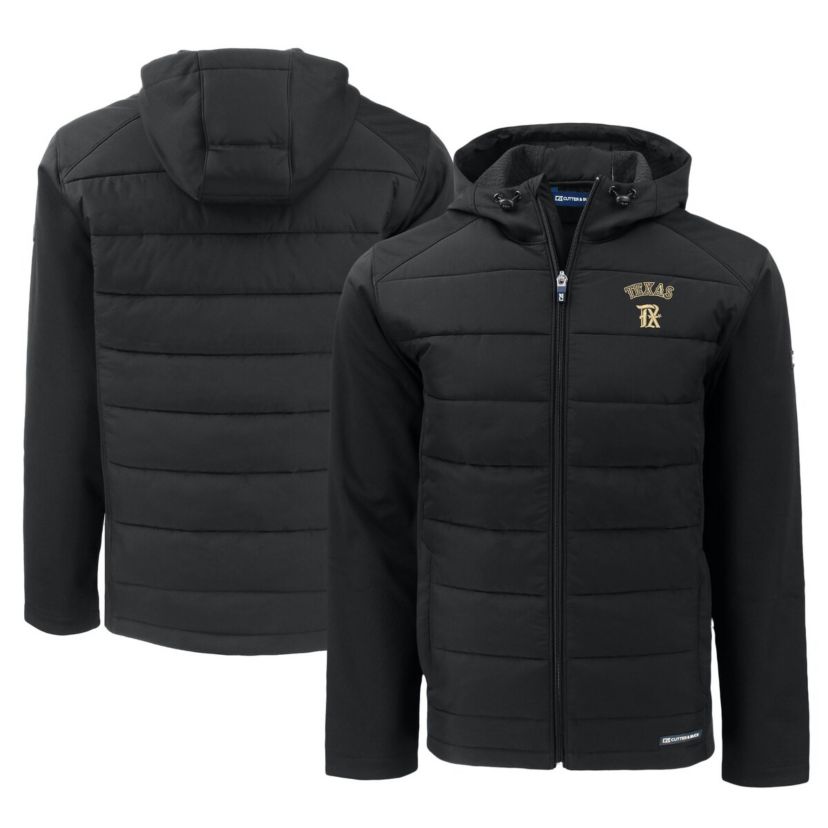 MLB Texas Rangers City Connect Evoke Hybrid Eco Softshell Recycled Full-Zip Hooded Jacket