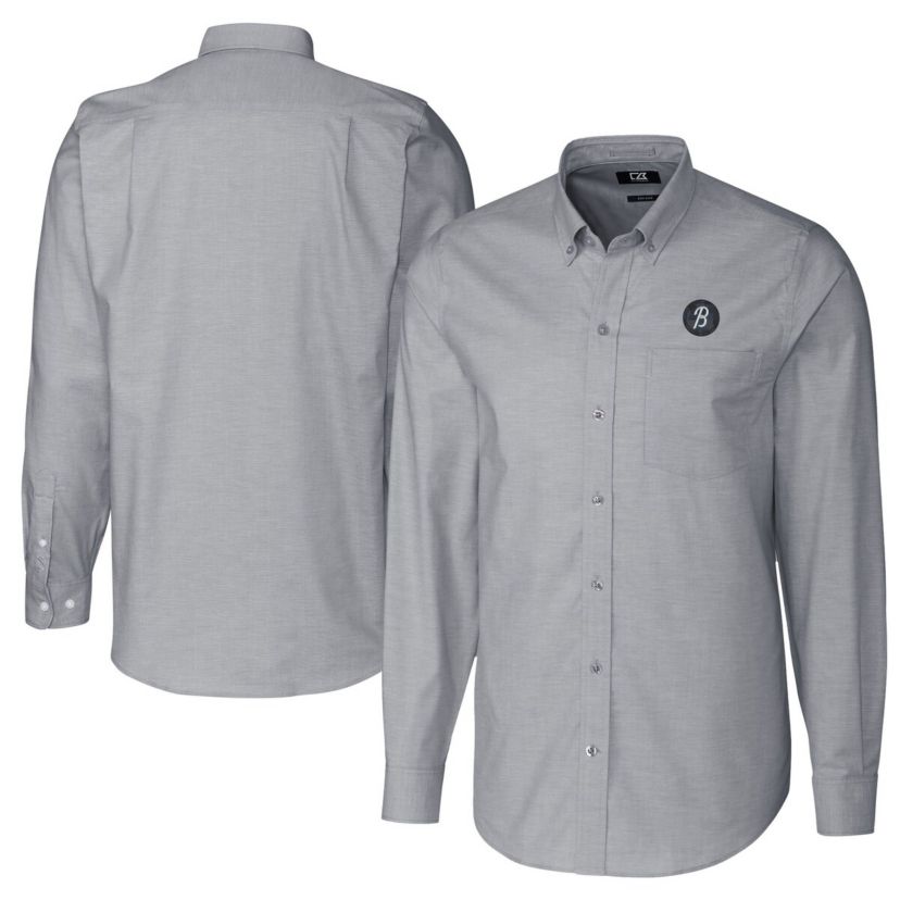 MLB Baltimore Orioles City Connect Oxford Stretch Long Sleeve Button-Down Dress Shirt