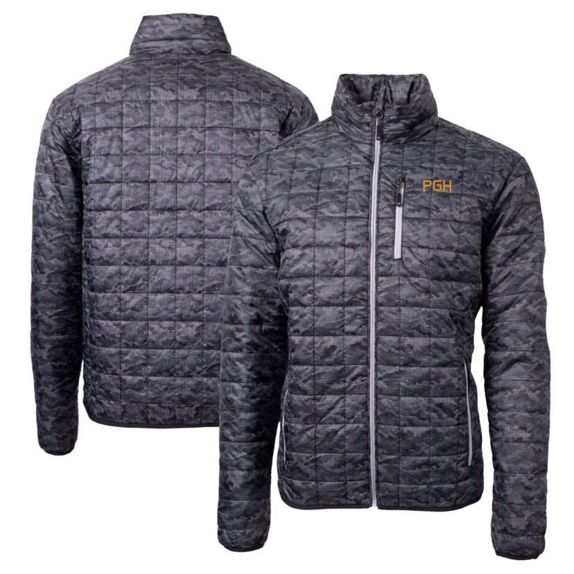 MLB Pittsburgh Pirates City Connect Rainier PrimaLoft Eco Insulated Full-Zip Printed Puffer Jacket