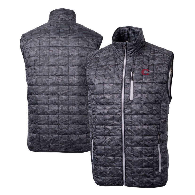 MLB Cincinnati Reds City Connect Rainier PrimaLoft Eco Insulated Full-Zip Printed Puffer Vest