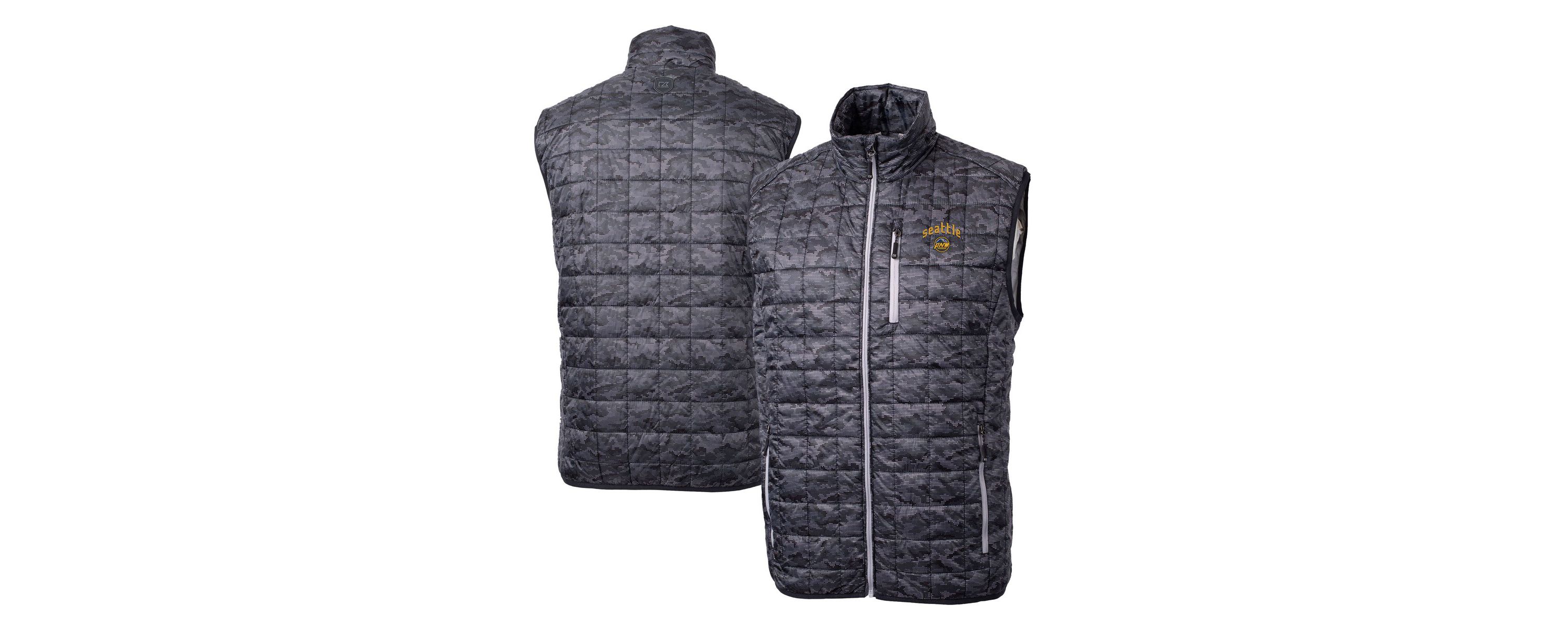 MLB Seattle Mariners City Connect Rainier PrimaLoft Eco Insulated Full-Zip Printed Puffer Vest