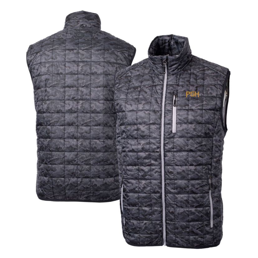 MLB Pittsburgh Pirates City Connect Rainier PrimaLoft Eco Insulated Full-Zip Printed Puffer Vest