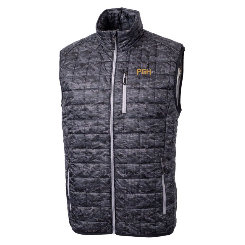 MLB Pittsburgh Pirates City Connect Rainier PrimaLoft Eco Insulated Full-Zip Printed Puffer Vest
