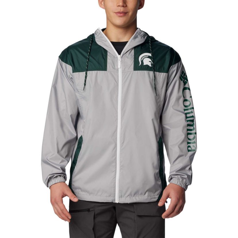 NCAA Michigan State Spartans Flash Challenger Omni-Shade Full-Zip Windbreaker Hoodie Jacket