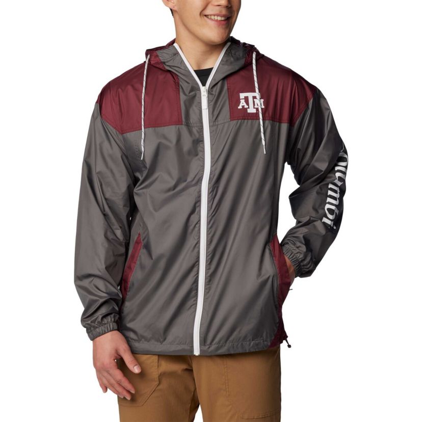 NCAA Texas A&M Aggies Flash Challenger Omni-Shade Full-Zip Windbreaker Hoodie Jacket