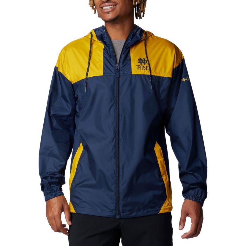 NCAA Notre Dame Fighting Irish Flash Challenger Omni-Shade Full-Zip Windbreaker Hoodie Jacket