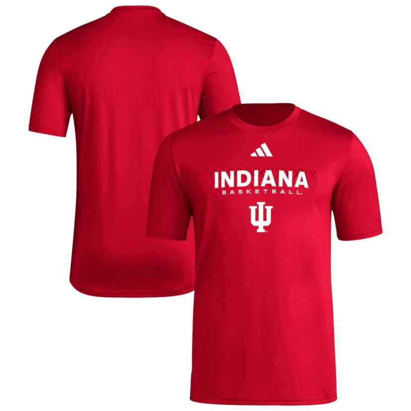 NCAA Indiana Hoosiers Locker On-Court In The Fade Pregame AEROREADY T-Shirt