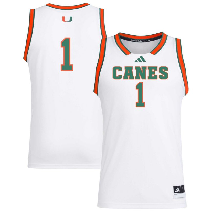 Miami (FL) Hurricanes NCAA #1 Miami Hurricanes Replica Swingman Jersey