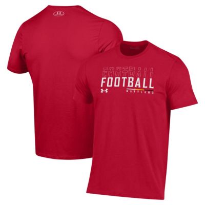 Men's NCAA Under Armour Maryland Terrapins 2024 Sideline Football Performance T-Shirt, Red, Medium -  0198212971932