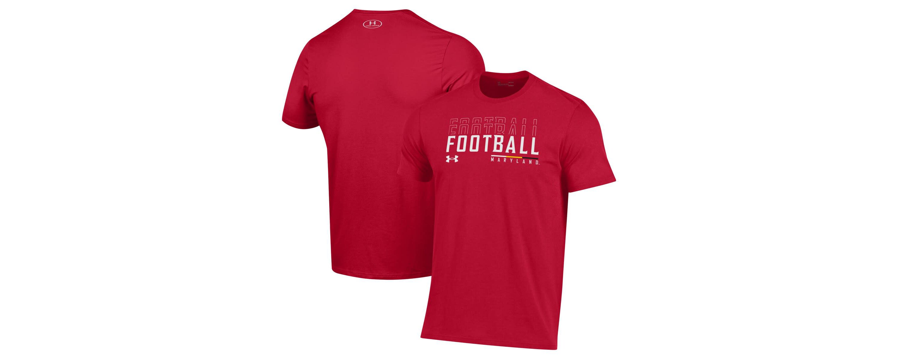 NCAA Under Armour Maryland Terrapins 2024 Sideline Football Performance T-Shirt
