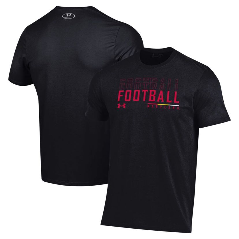 NCAA Under Armour Maryland Terrapins 2024 Sideline Football Performance T-Shirt