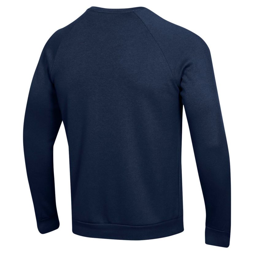 NCAA Under Armour Notre Dame Fighting Irish 2024/25 Sideline Wordmark Rival Raglan Pullover Sweatshirt