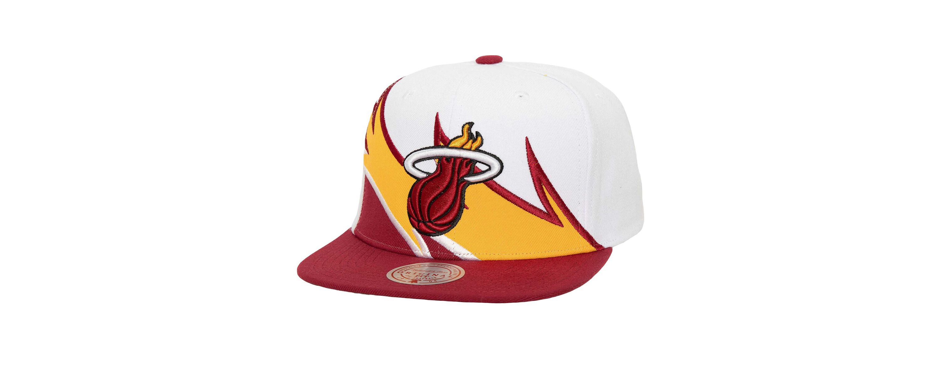 NBA White/Red Miami Heat Waverunner Snapback Hat