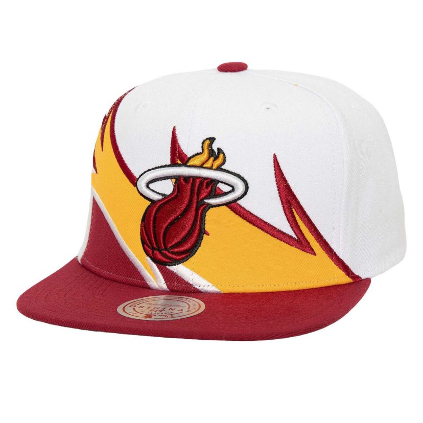 NBA White/Red Miami Heat Waverunner Snapback Hat