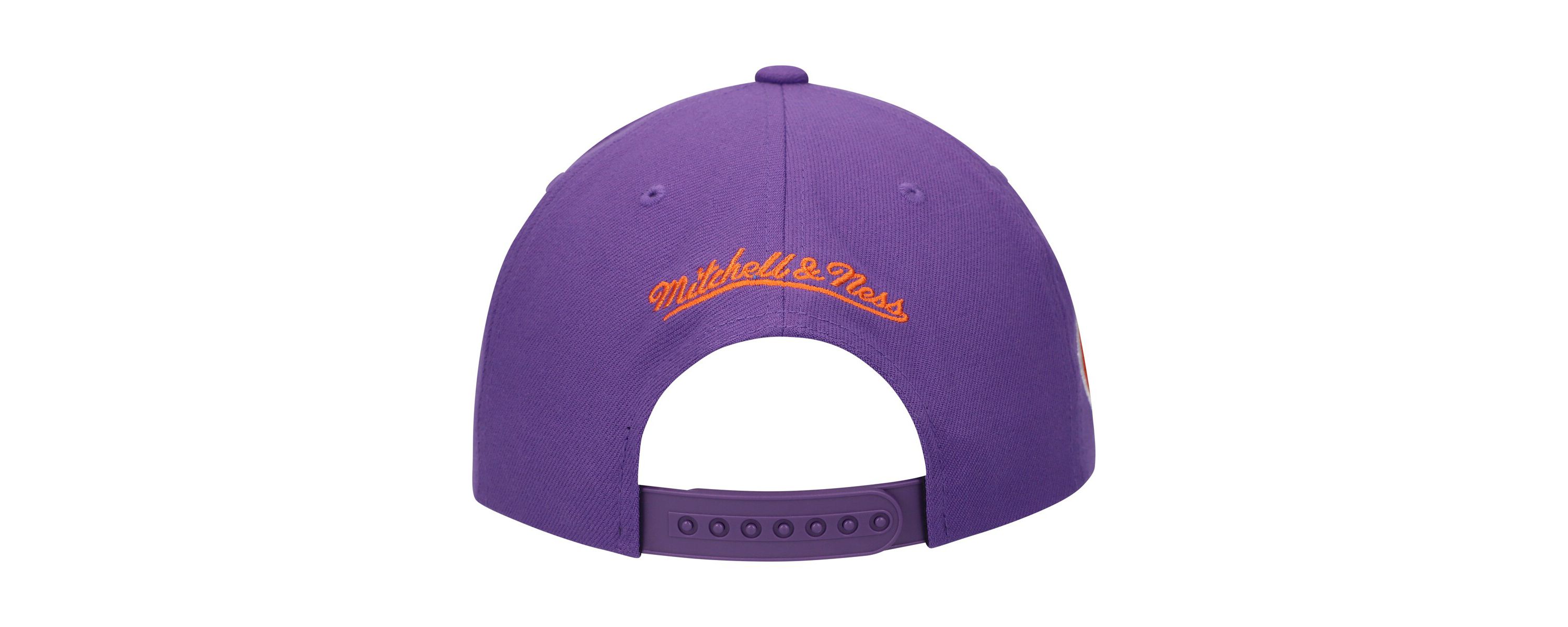 NCAA White/Purple Clemson Tigers Retro Sport Color Block Script Snapback Hat