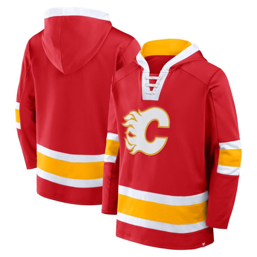 NHL Fanatics Calgary Flames Inside Line Fleece Pullover Hoodie