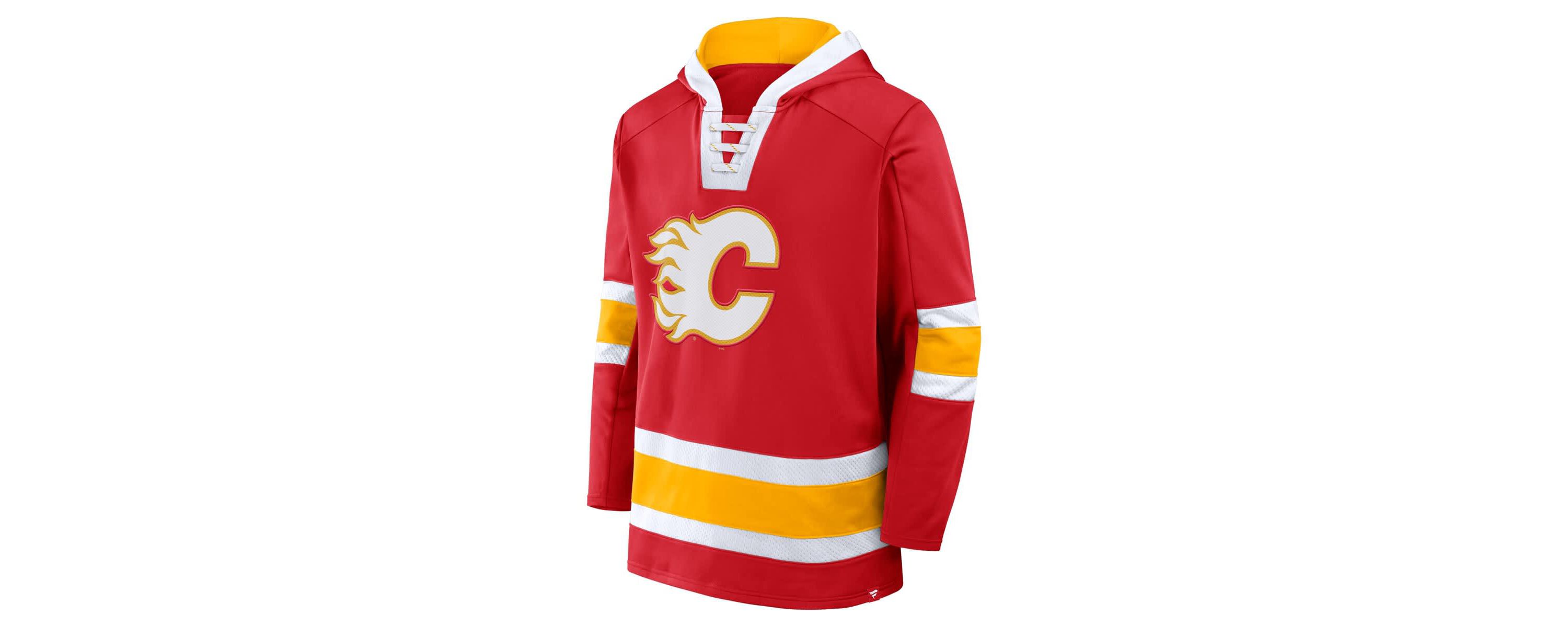 NHL Fanatics Calgary Flames Inside Line Fleece Pullover Hoodie
