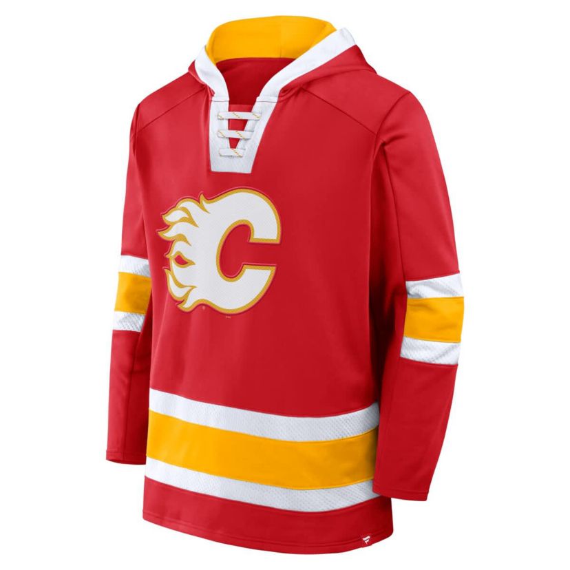 NHL Fanatics Calgary Flames Inside Line Fleece Pullover Hoodie